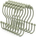 Bathway Sage Green Shower Curtain Hooks Shower Curtain Rings Rust Proof Sturdy by Bathway