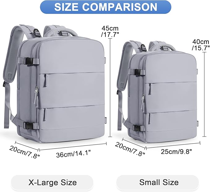 Grey Travel Backpack - Image 2