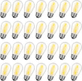 GvvooHome 28 Pack S14 Bulbs for Outdoor String Lights, Shatterproof LED by GvvooHome