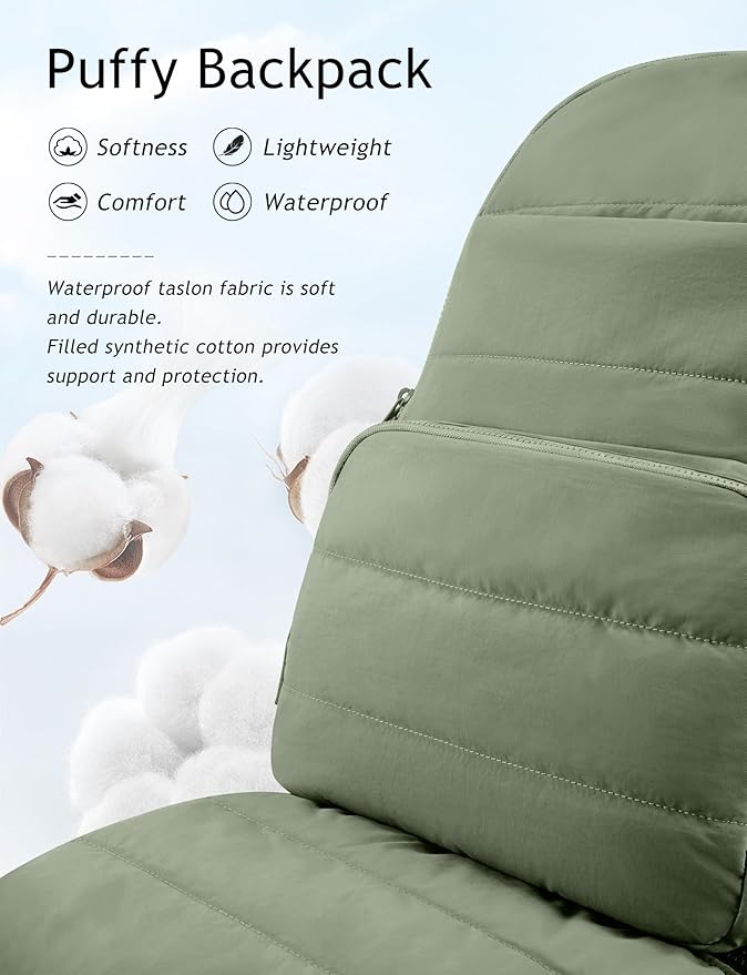 Uselike Travel Backpack for Women, 15.6 Inch Laptop Backpack, Quilted College - Image 5