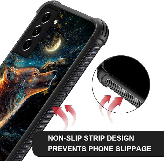 for Samsung Galaxy S21 Plus Case, Star Cave Hungry Wolf Pattern Graphic Design - Image 5