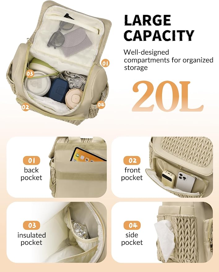 Awanhe Diaper Bag Backpack, Baby Bag - Image 9