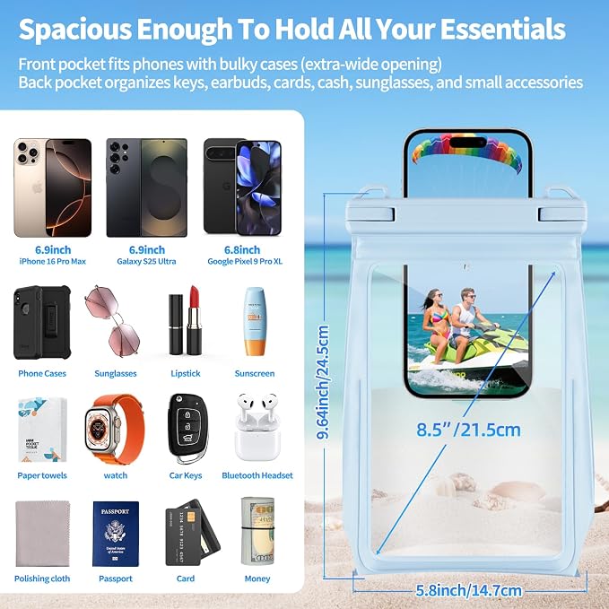 Large Waterproof Phone Pouch Floating, Waterproof Phone Case - Image 3