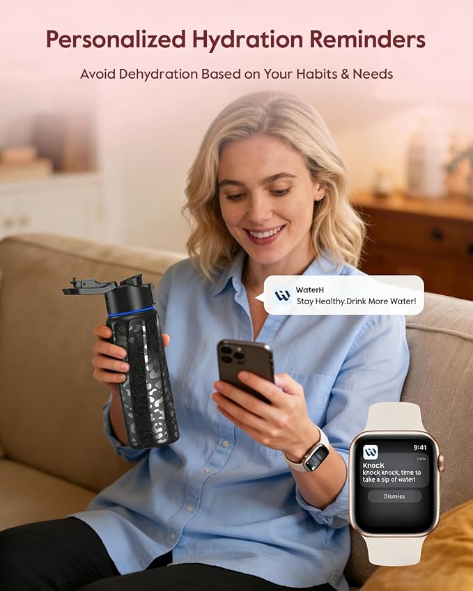 BOOST Smart Water Bottle with Reminder & Tracker, Double Wall Vacuum Insulated - Image 3