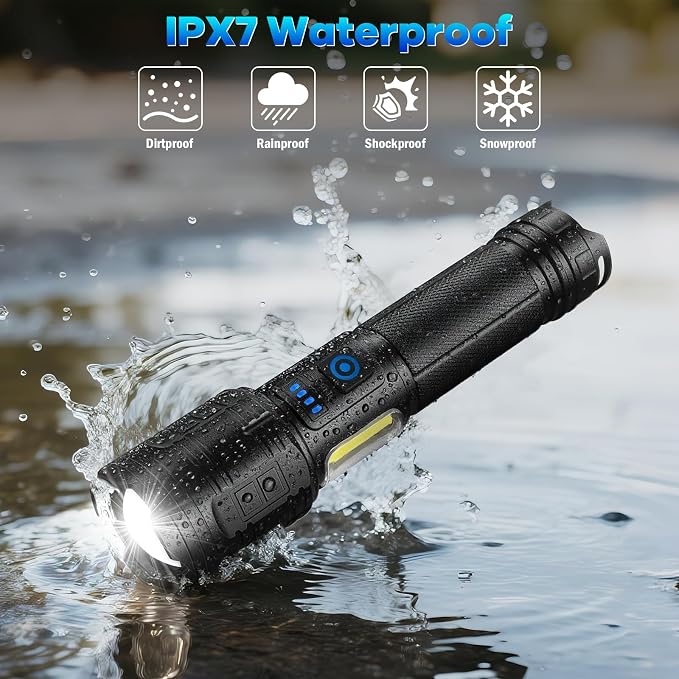 Rechargeable Flashlights 90, 000 High Lumens - Image 7