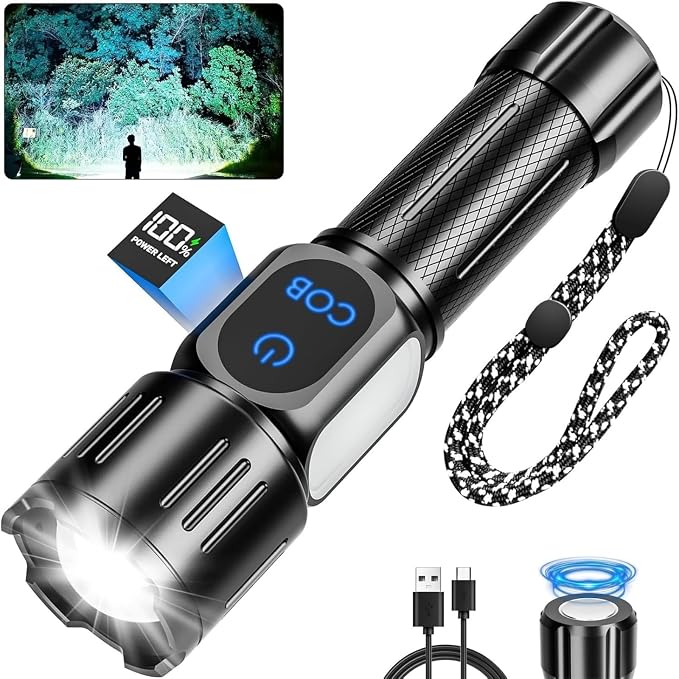 Rechargeable LED Flashlight, Super Bright 99000 High Lumens Flash Light by RECHARGEABLEHEADLAMP