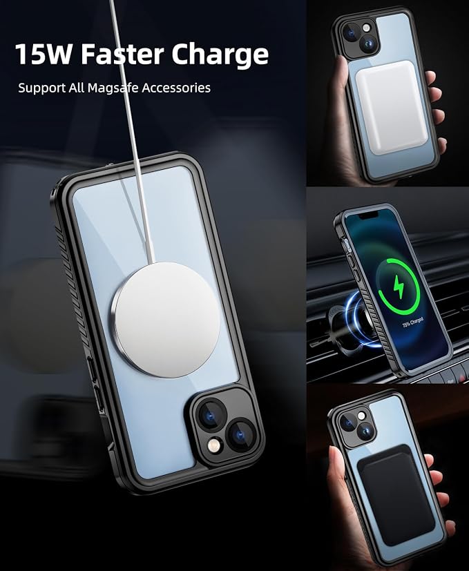 Beeasy for iPhone 14 Waterproof Case Compatible - Image 3