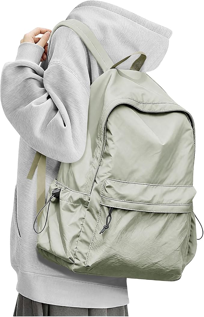 BJLFS Green School Backpack for Girls Water Resistant High School Book Bag - Image 9