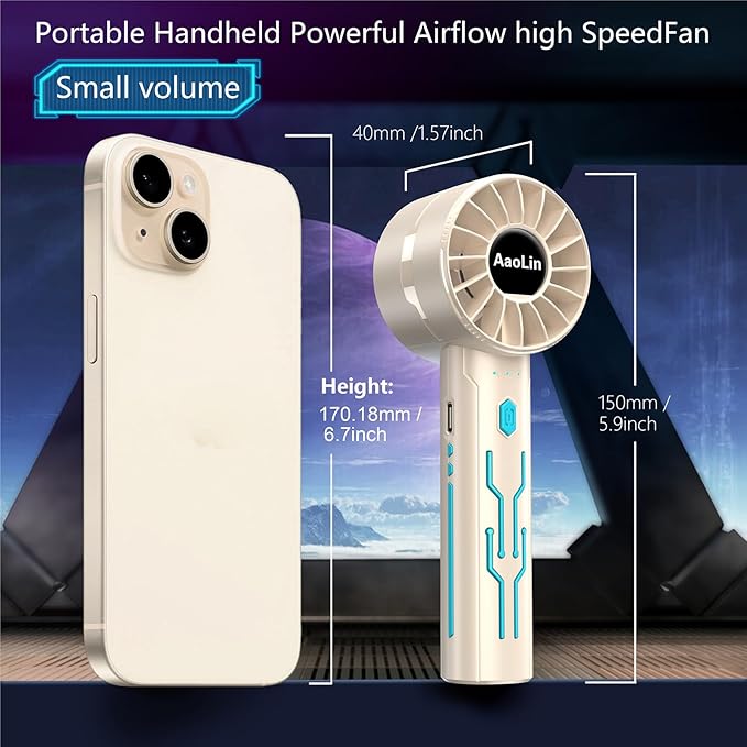 AaoLin 2pcs Portable Handheld Turbo Fan - Image 5