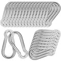 40 PCS 3'' Spring Snap Hook Carabiner, M8 5/16 Inch Galvanized Silver Steel by HANDRERLEE