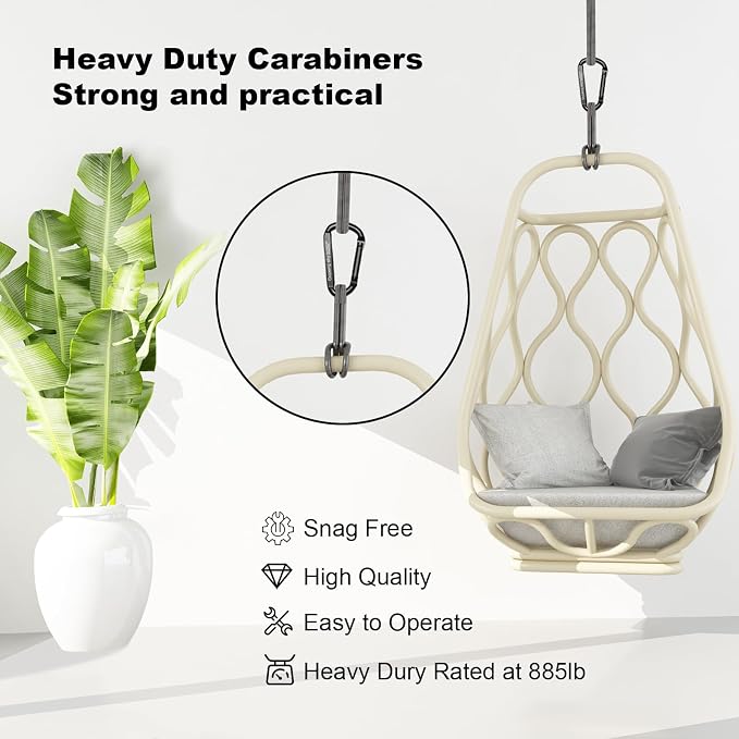 Carabiner Clip, Camping Accessories, Outdoors and Gym etc, D Shaped Spring Hook - Image 3
