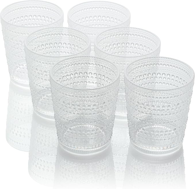 Santa Fe Clear Set of 6 Premium Acrylic DOF Glasses 16 oz – Unbreakable by CERTIFIEDINTERNATIONAL