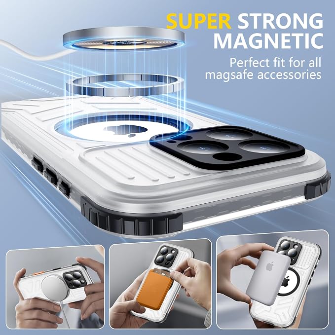 Red2Fire for iPhone 16 Pro Case Waterproof, Phone Case 6.3" Black - Image 5