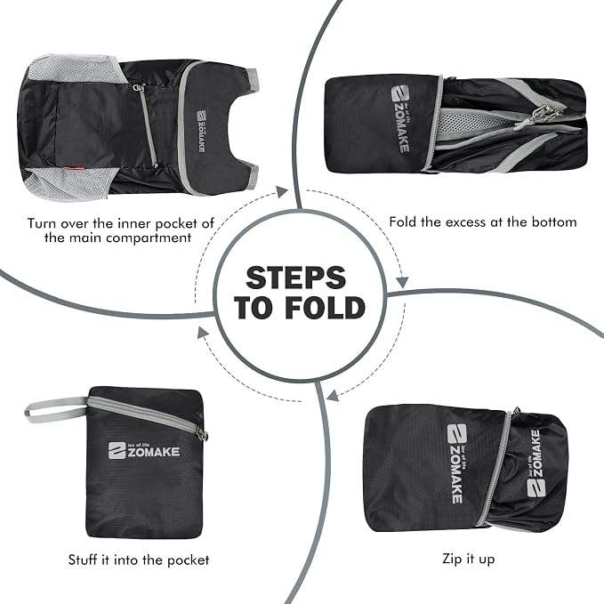 ZOMAKE Lightweight Packable Backpack, Foldable Backpacks Small Daypack - Image 6