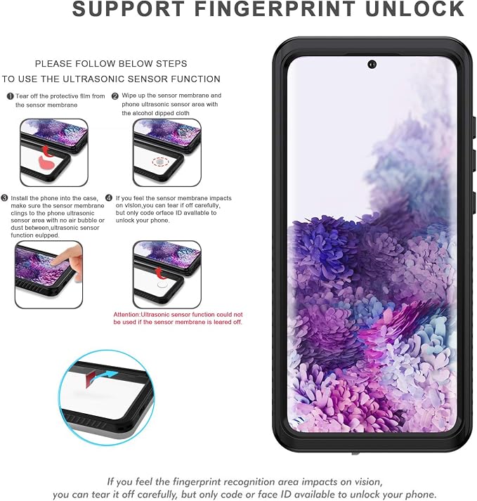 Lanhiem for Samsung Galaxy S20+ Plus Case, IP68 Waterproof Dustproof Shockproof - Image 6