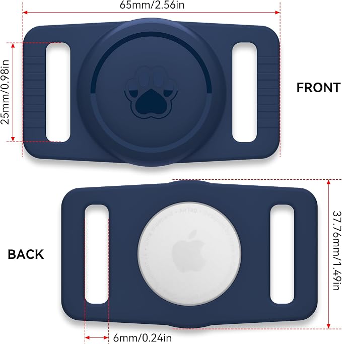 GOCII for Airtag Dog Collar Holder 2 Pack, Waterproof Dog Collar Holder for - Image 3