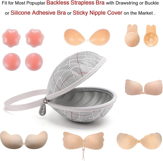 Hard Travel Case for Silicone Bras Premium Nubra Organizer Portable Lingerie - Image 3