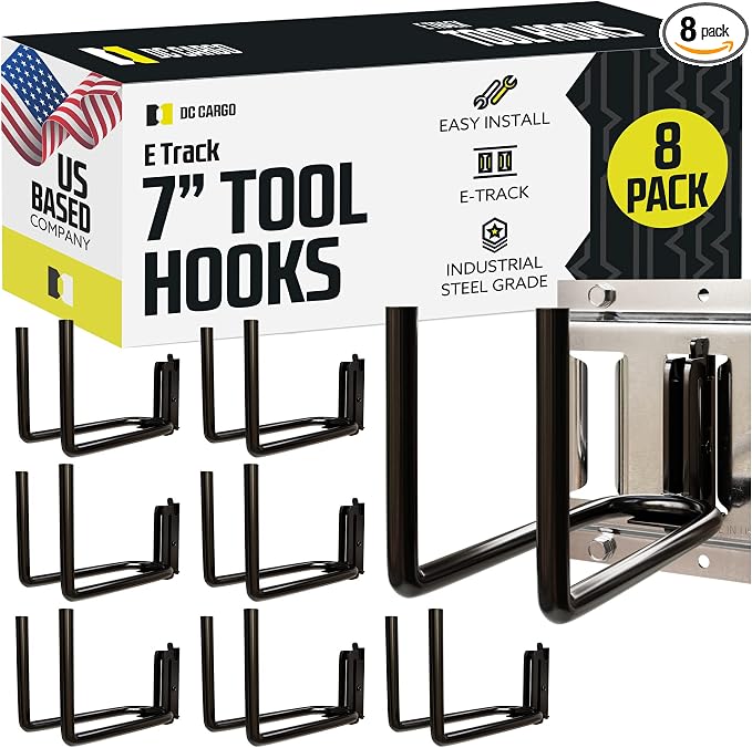 DC Cargo Mall Heavy Duty Hook Hanger E Track Accessories 7.5" Deep by DCCargo