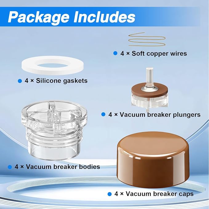 4 Pack Outdoor Faucet Vacuum Breaker Float Kit Compatible - Image 7