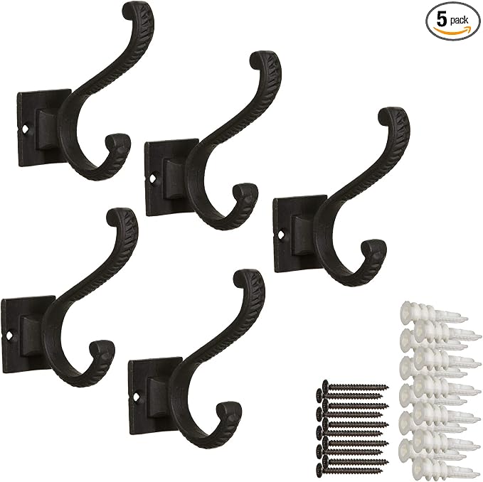 Claimed Corner Iron Scroll Coat Hooks by ClaimedCorner