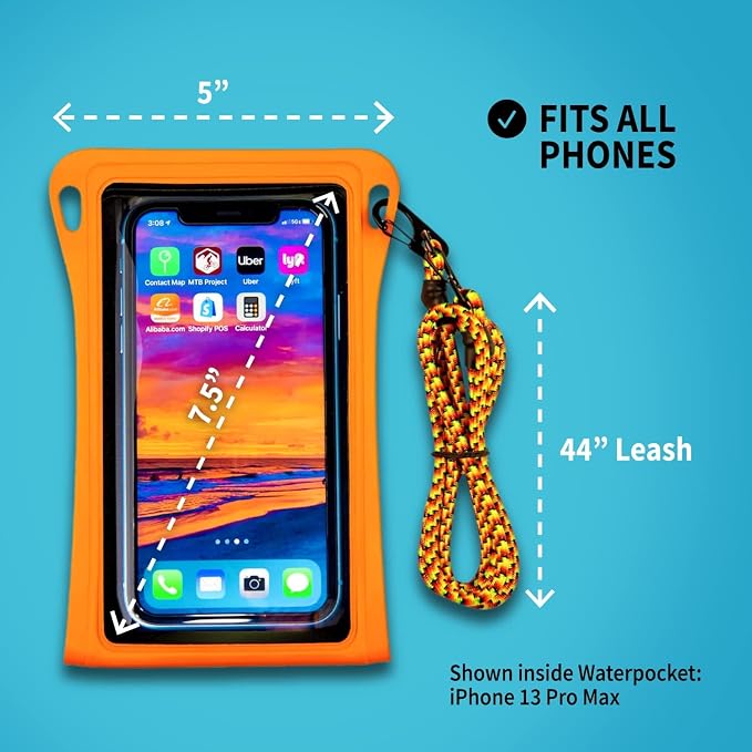 Stash7 Waterproof Phone Pouch w/Long Lanyard | IPX8 Adventure Grade Cellphone - Image 6