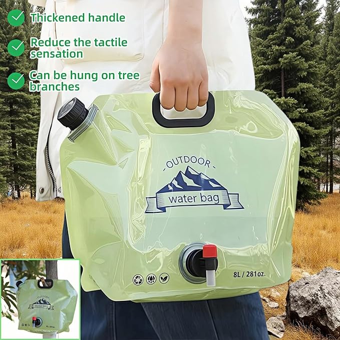 8L/281oz Outdoor Collapsible Water Jug BPA-Free w/Adjustable Faucet - Image 8
