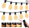 50FT Outdoor String Lights, 15m Waterproof Remote LED Patio Lights by AODLEDY