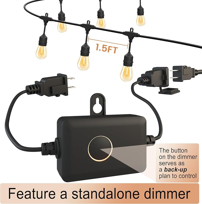 SUFEIMAS LED-Outdoor-String-Lights-Patio-Light-Outside 50FT Waterproof String - Image 2