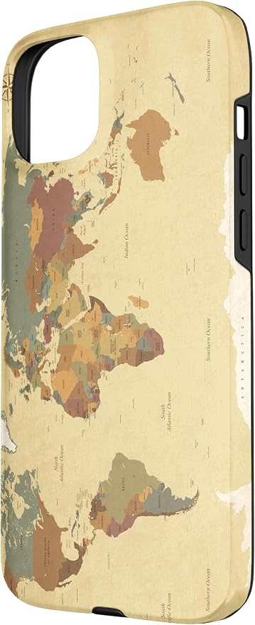 Globe Map Smartphone Cell Cover Gift World Map Pattern Phone Case - Image 2