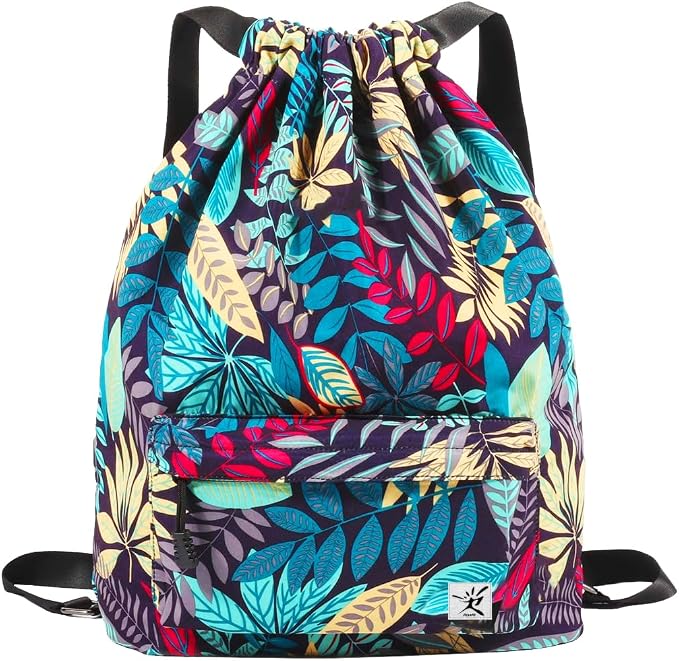 Waterproof Drawstring Bag, Gym Bag Sackpack Sports Beach Backpack by Risefit
