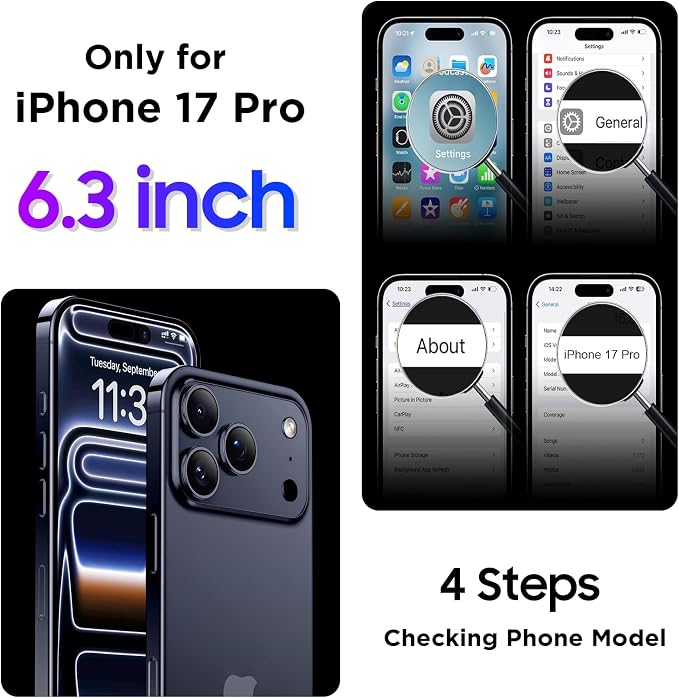 Temdan Compatible with iPhone 17 Pro Case, Waterproof Built-in Screen & Camera - Image 8