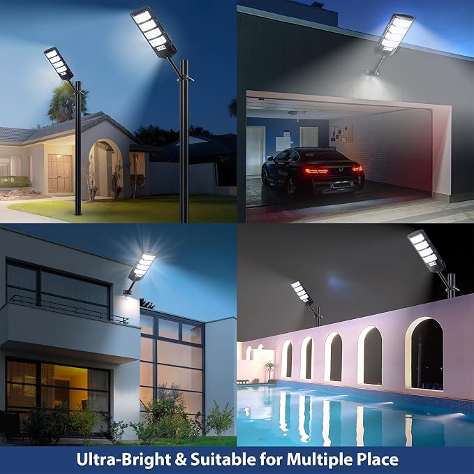 Yusist 2 Pack Solar Street Lights Outdoor Waterproof, 6500K LED Motion Sensor - Image 7