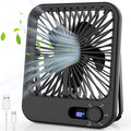 Small Desk Fan, 100 Speeds Personal Fan Portable Rechargeable by Cooperwin