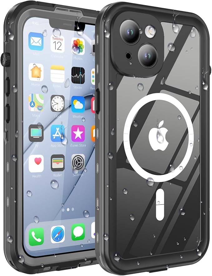 for iPhone 14 Case Waterproof, Full-Body Hard Case Built-in by Comboproof