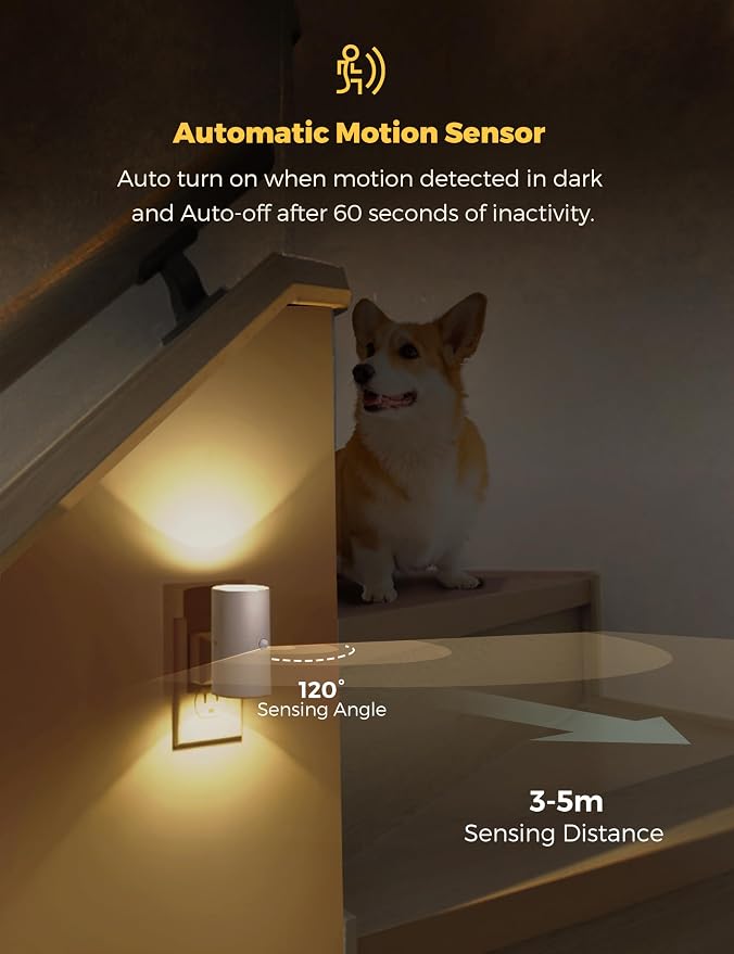 L LOHAS LED Motion Sensor Night Light Plug in, Motion Activated Night Light - Image 3