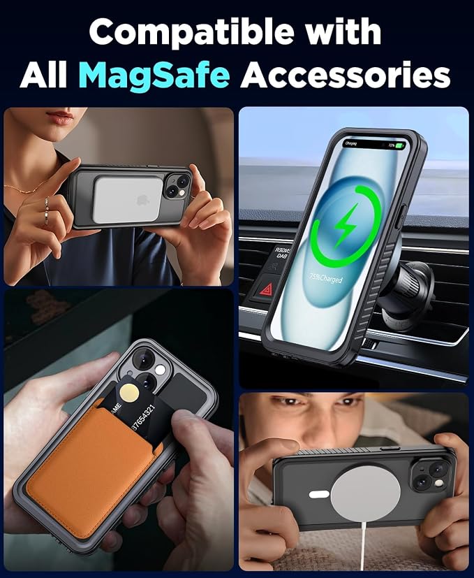 Beeasy for iPhone 15 Waterproof Case Compatible - Image 5
