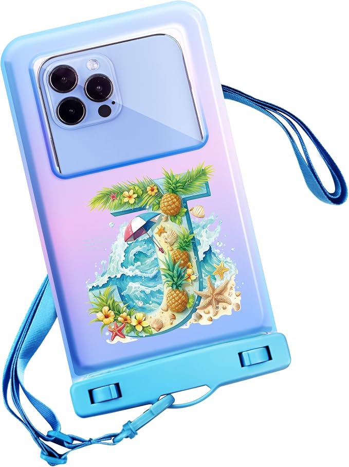 Personalized Initial Waterproof Phone Pouch Case by Unknown