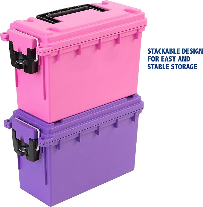 Sheffield 12631 Ammo Storage Box, Stackable .30 Cal Field Boxes, Water and Dust - Image 6
