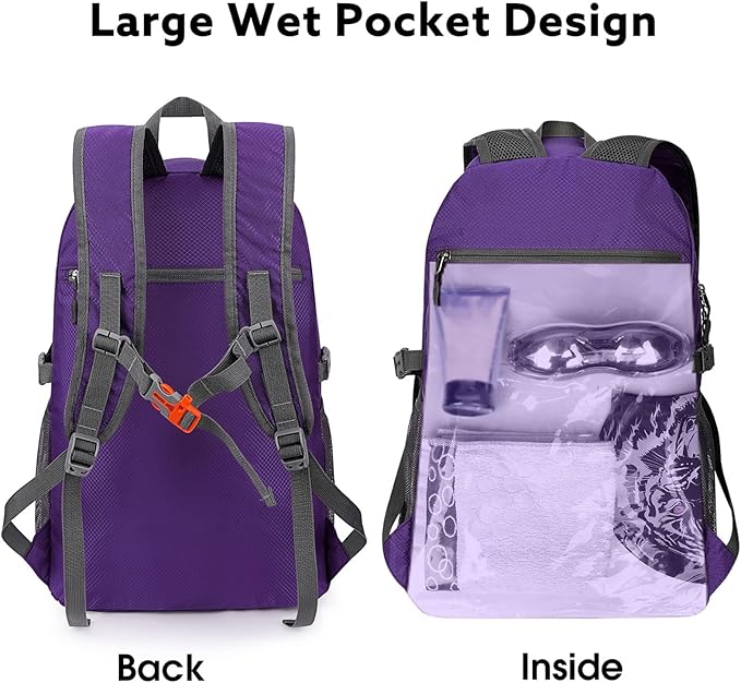 G4Free 40L Lightweight Packable Hiking Backpack, Waterproof Travel Daypack - Image 2