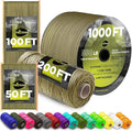 TECEUM Reflective Paracord Rope 1000 – 1000ft/200ft/100ft/50ft – 40+ Colors – by TECEUM