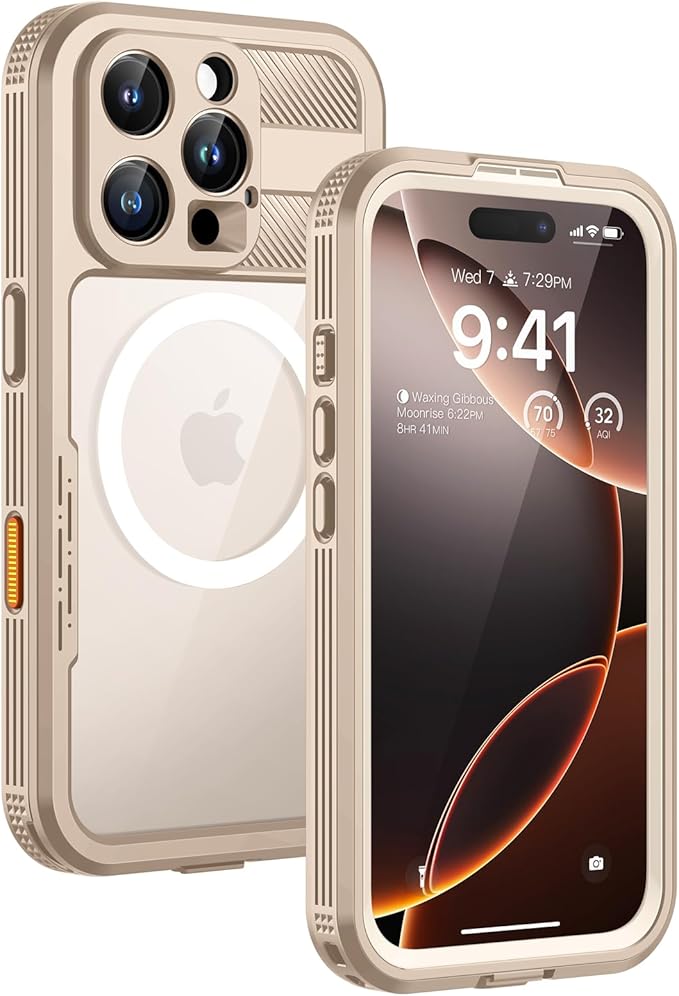 Lanhiem Magnetic for iPhone 16 Pro Max Case, IP68 Waterproof Dustproof Case by LanhiemHome