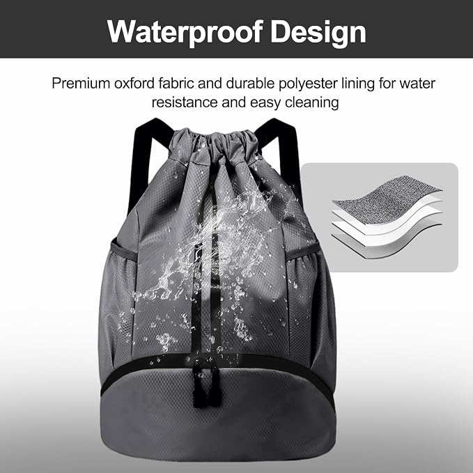 Hoedia Sports Drawstring Backpack - Image 3
