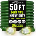 50ft Outdoor/Indoor Extension Cord 14/3 Gauge Heavy Duty 3 Prong SJTW, by LifeSupplyUSA