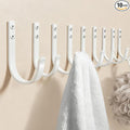 10-Pack Wall Hooks for Towel/Coat - 22LB Heavy Duty Metal Hanger Wall Mount by Josmimic