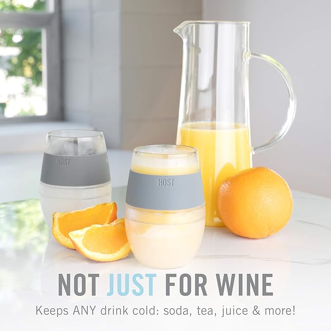 HOST Cooling Cup, Glasses for Red and White Wine, 8.5 oz, Translucent Green - Image 5