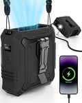 TUNISE Portable Fan with 5-Speed Settings, Dual-Sided Clip on Wearable Belt by TUNISE