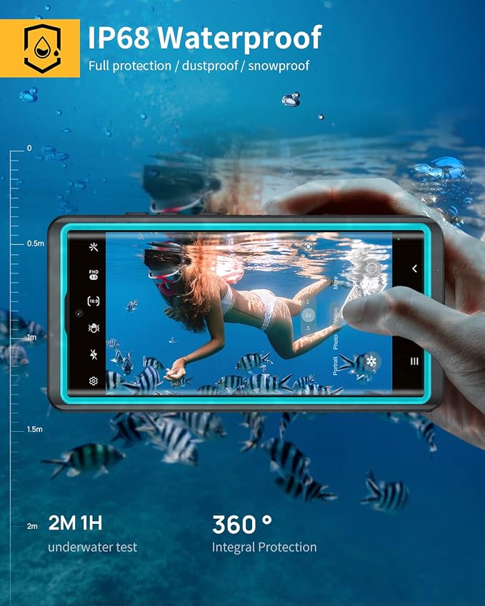 Lanhiem for Samsung Galaxy S23 Ultra Case, IP68 Waterproof Dustproof Case - Image 2