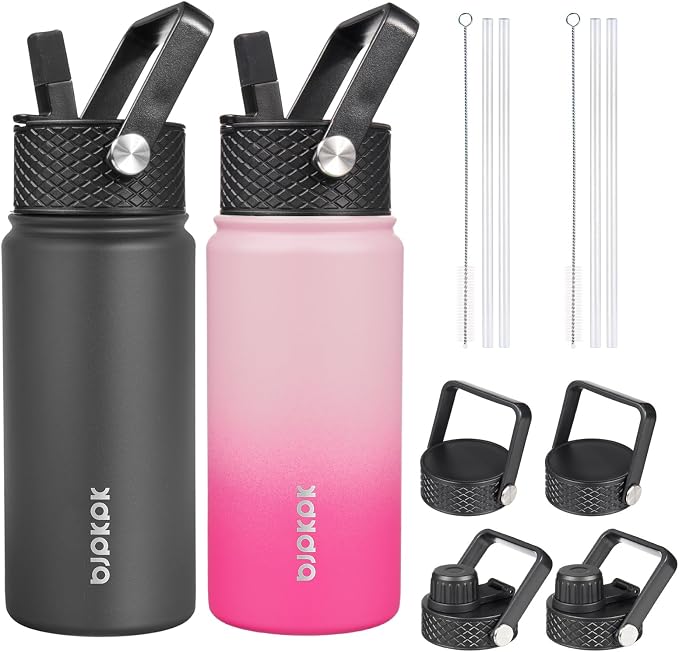 BJPKPK 2 Pack Insulated Water Bottles by BJPKPK
