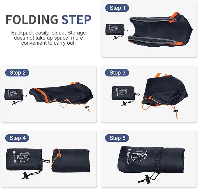 20L Hiking-Daypack Lightweight Foldable Travel Packable Backpack - Image 7