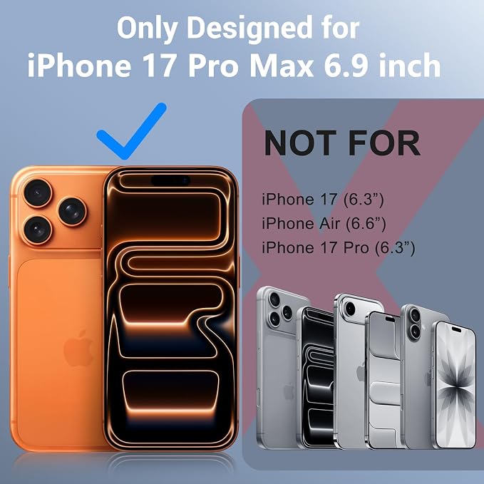 Red2Fire for iPhone 17 Pro Max Case Waterproof, Phone Case 6.9" Blue/Clear - Image 7